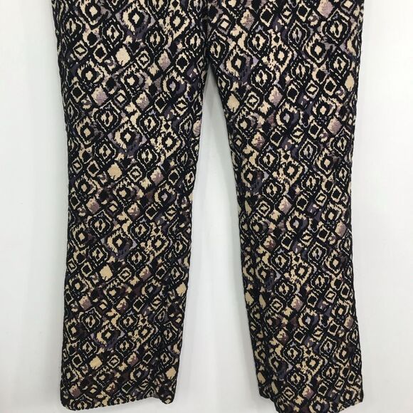 Free People Mod Crop Bootcut Pants in Metallic Black Geometric - Picture 11 of 16